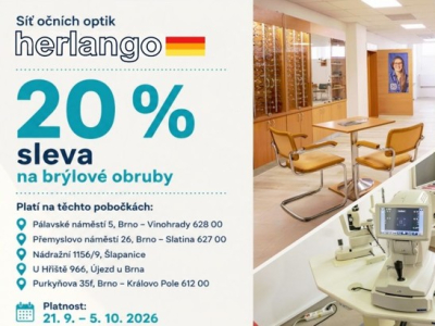 Oční optika Herlango, pobočky Brno