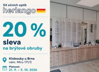 Oční optika Herlango, pobočka Klobouky u Brna