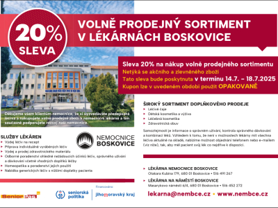 Slevový kupón - LÉKÁRNY BOSKOVICE